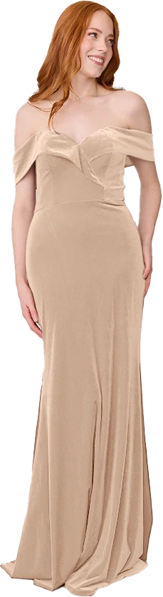 Bardot Velvet Dress | Made To Order - Image 63