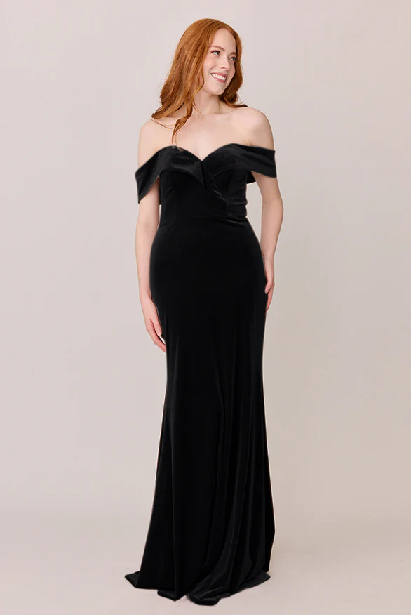 Bardot Velvet Dress | Made To Order - Image 7