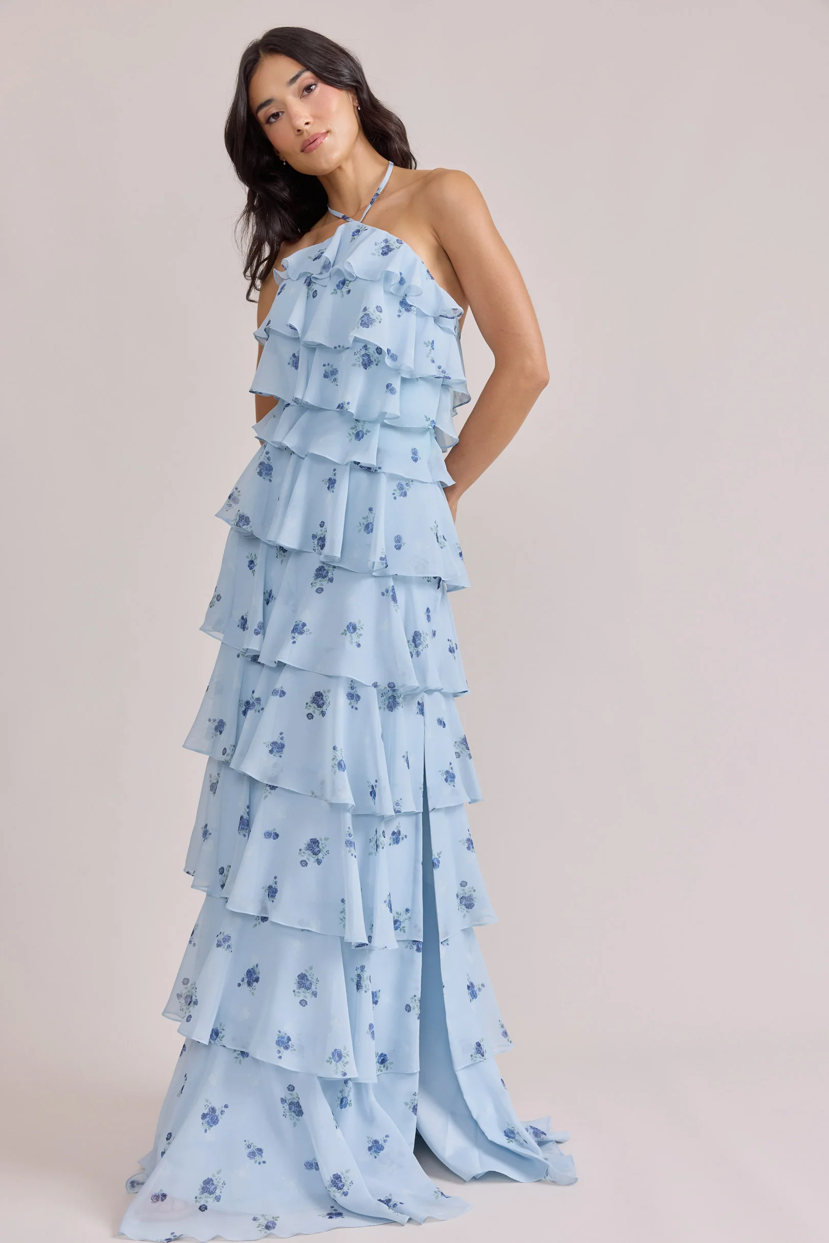 Carrie Chiffon Floral Print Dress | Made To Order - Image 12