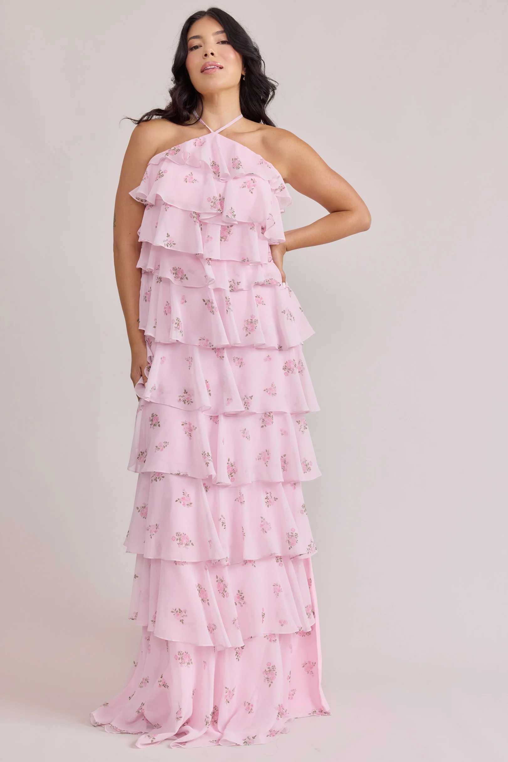 Carrie Chiffon Floral Print Dress | Made To Order - Image 13