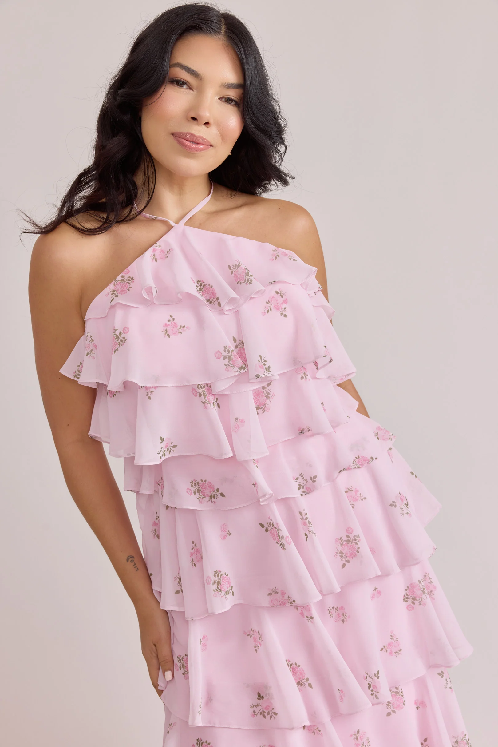Carrie Chiffon Floral Print Dress | Made To Order - Image 14