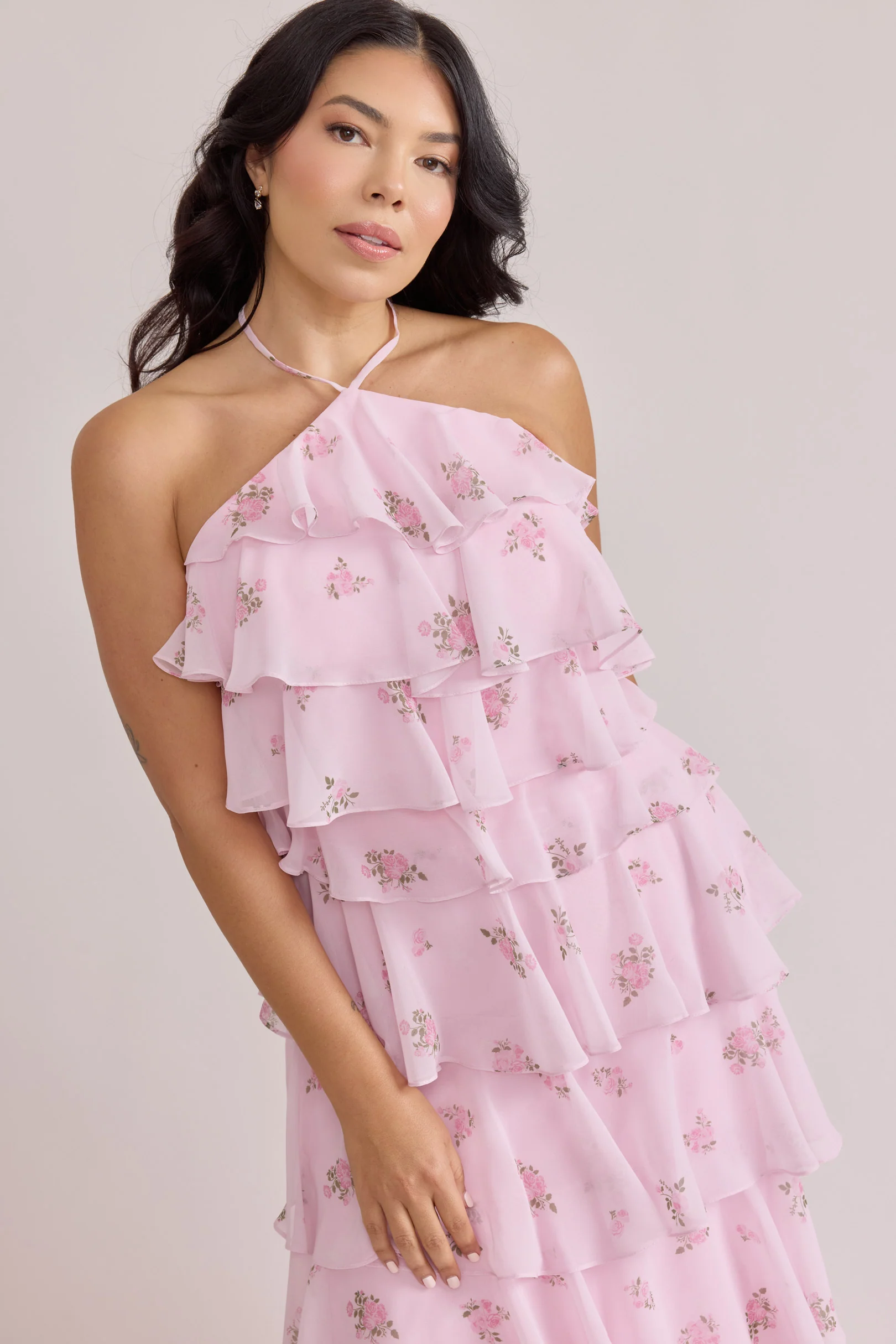 Carrie Chiffon Floral Print Dress | Made To Order - Image 16
