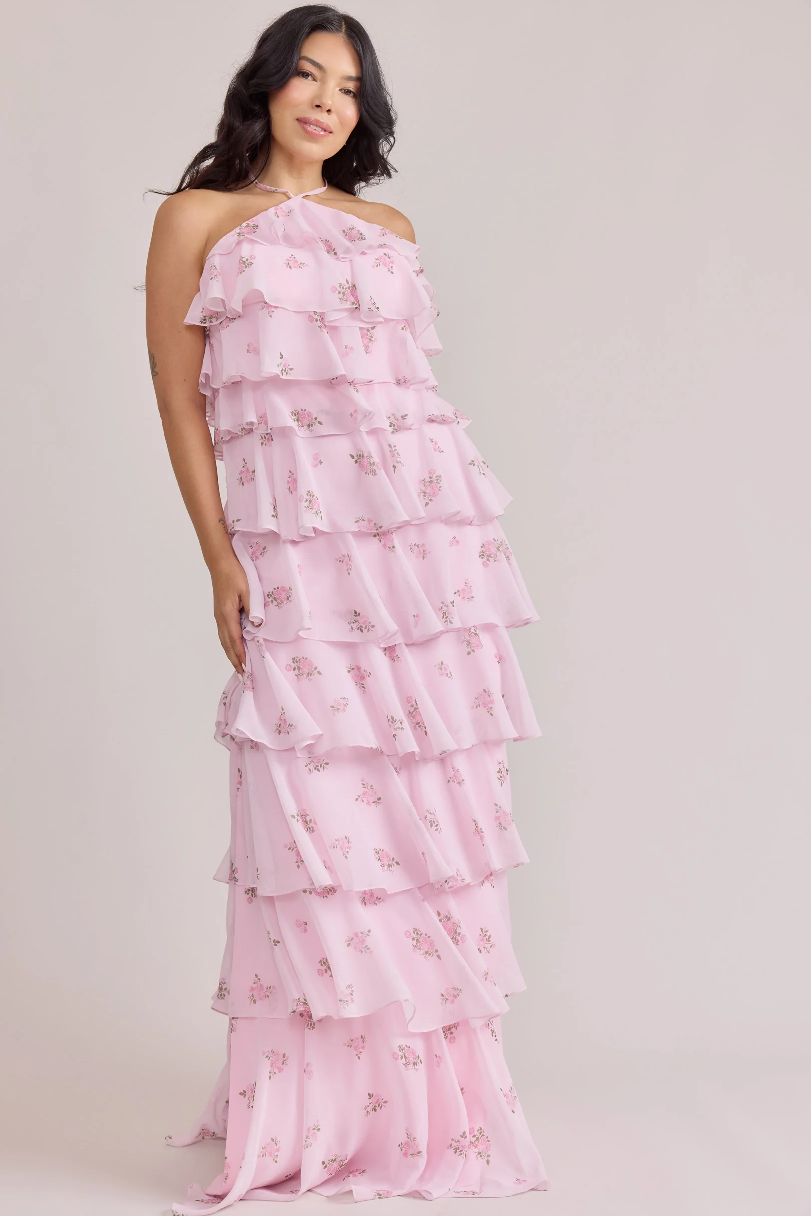 Carrie Chiffon Floral Print Dress | Made To Order - Image 17