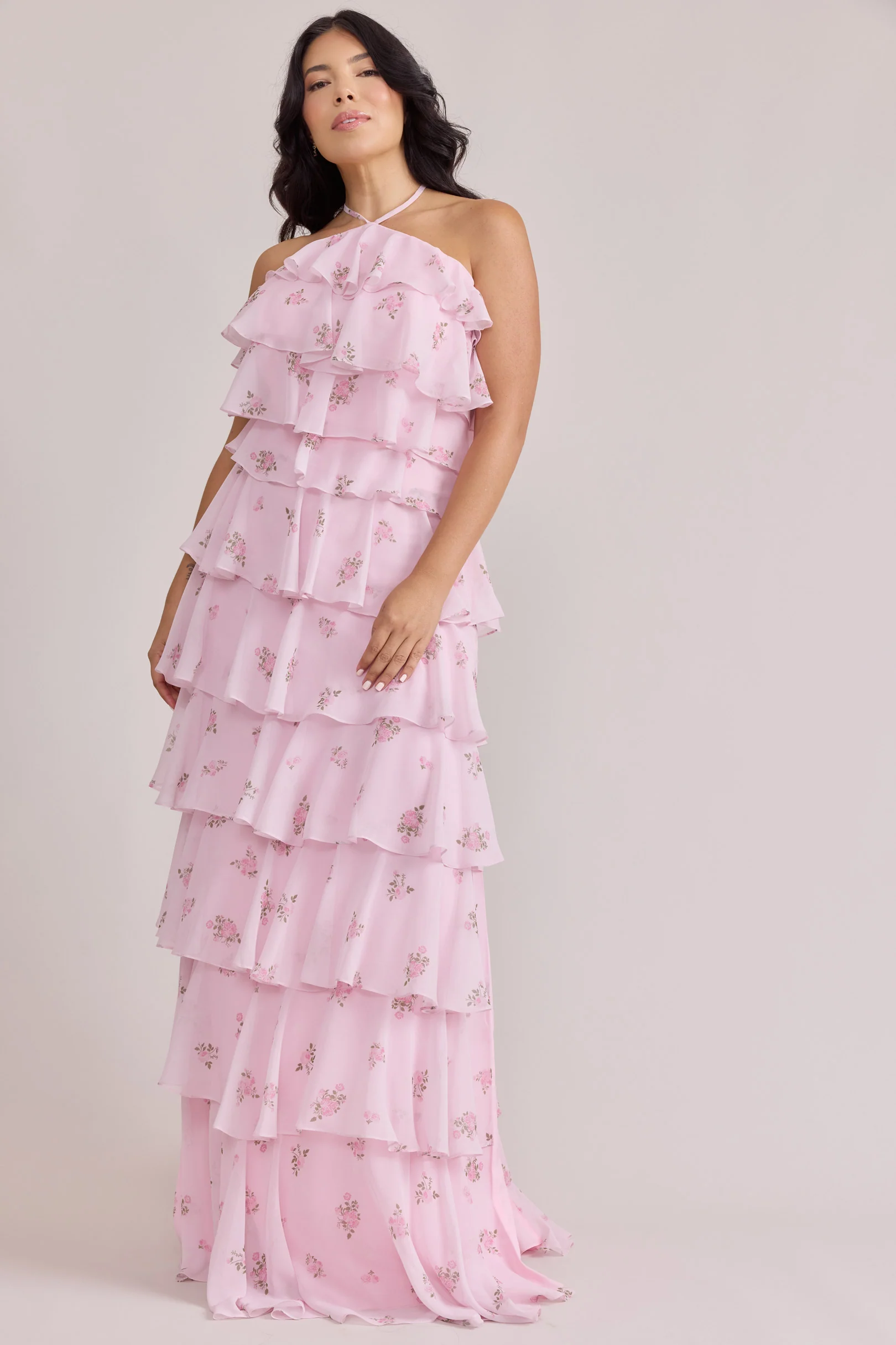 Carrie Chiffon Floral Print Dress | Made To Order - Image 18