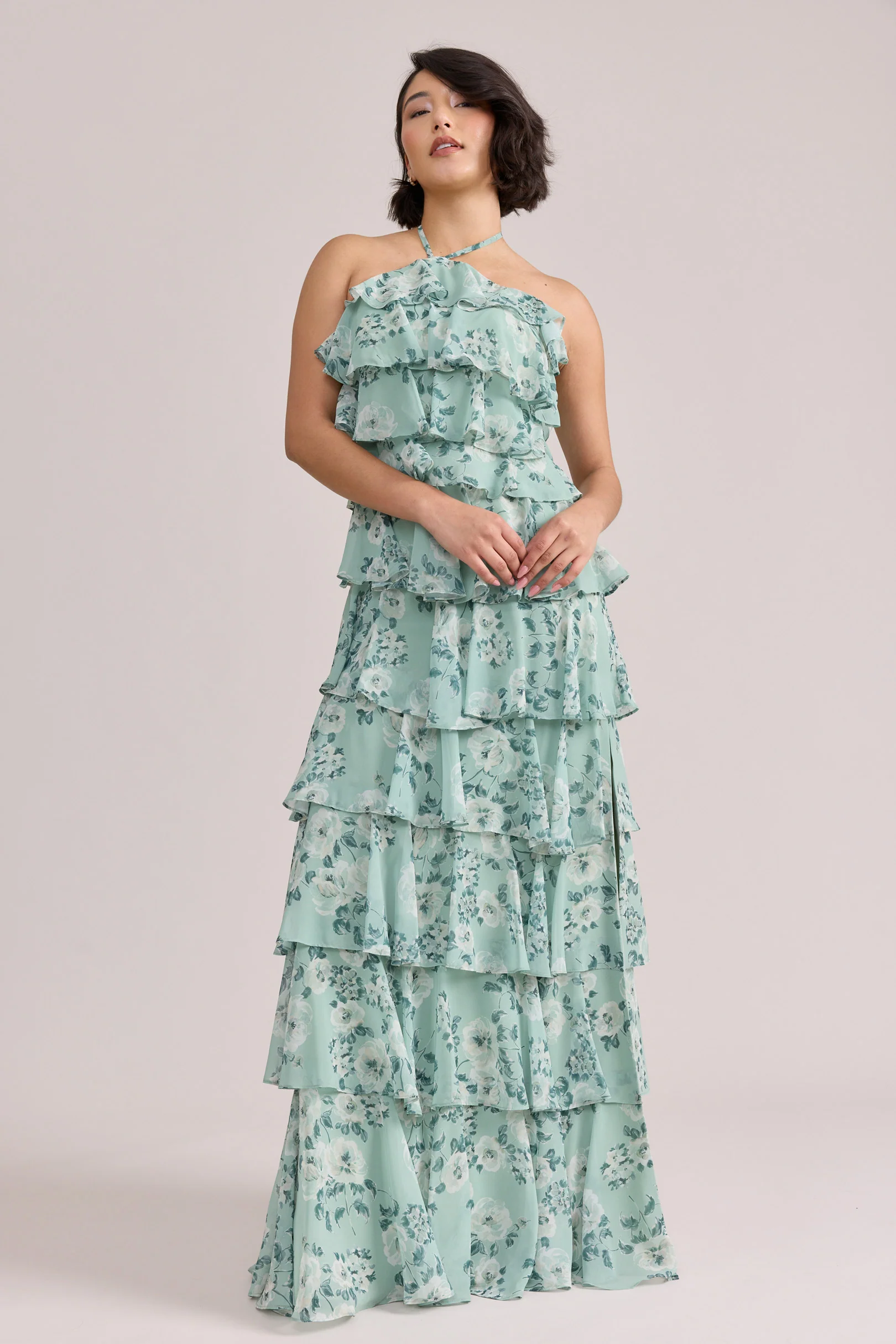 Carrie Chiffon Floral Print Dress | Made To Order - Image 23