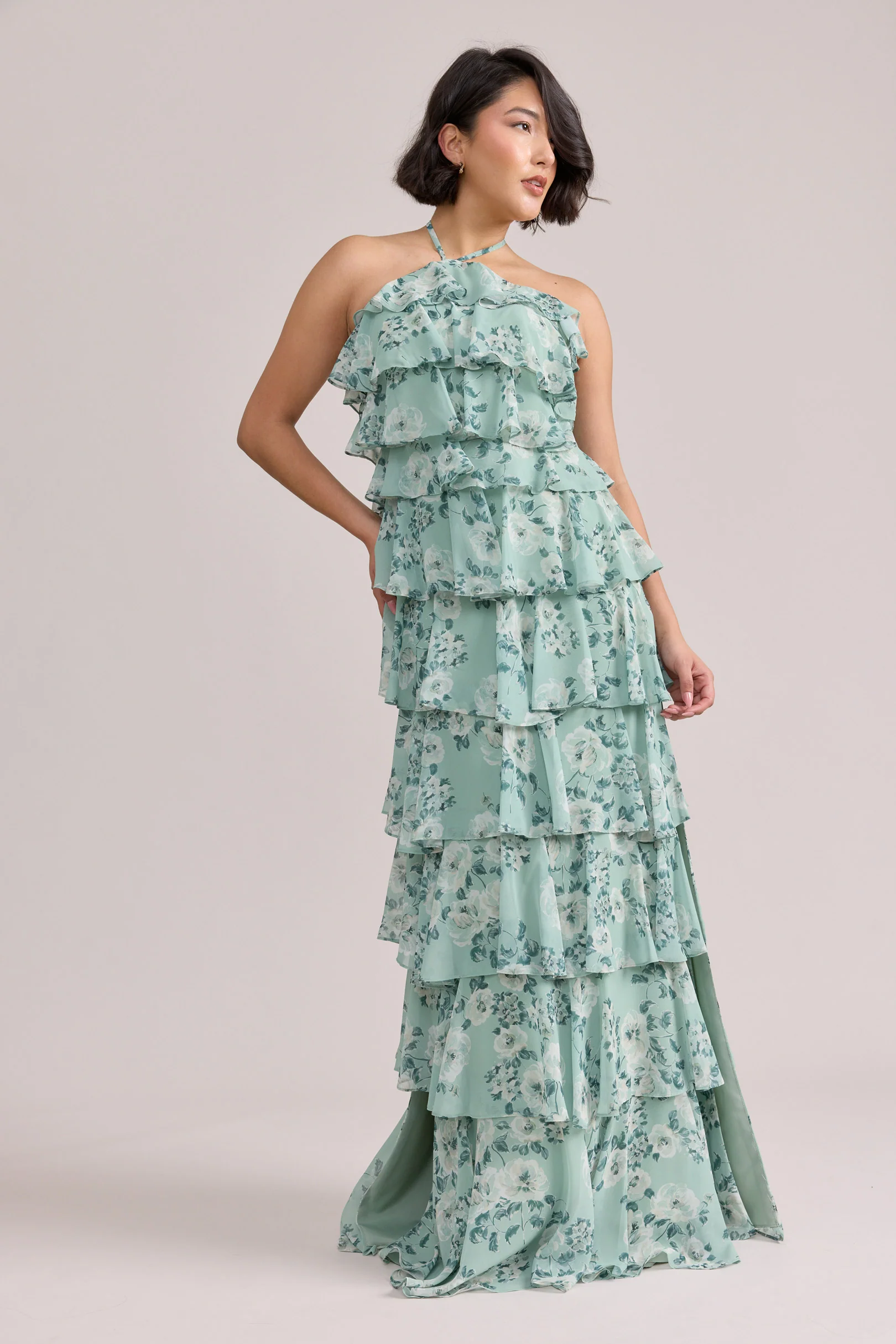 Carrie Chiffon Floral Print Dress | Made To Order - Image 25