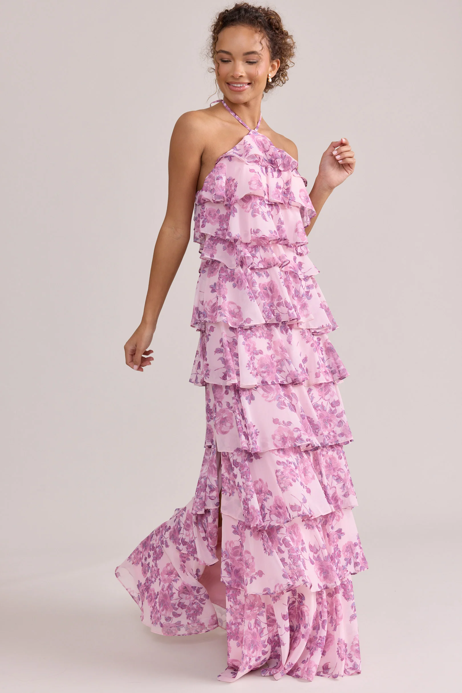 Carrie Chiffon Floral Print Dress | Made To Order - Image 26