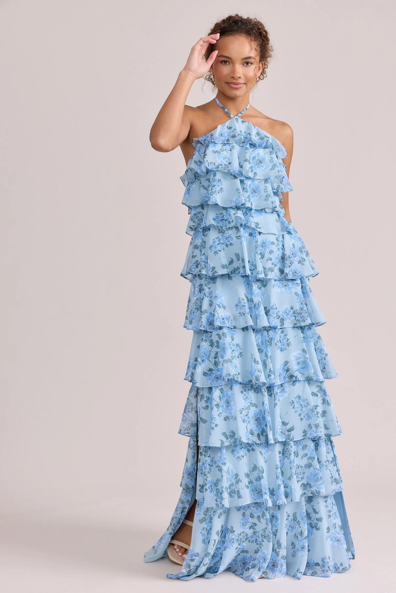 Carrie Chiffon Floral Print Dress | Made To Order - Image 29