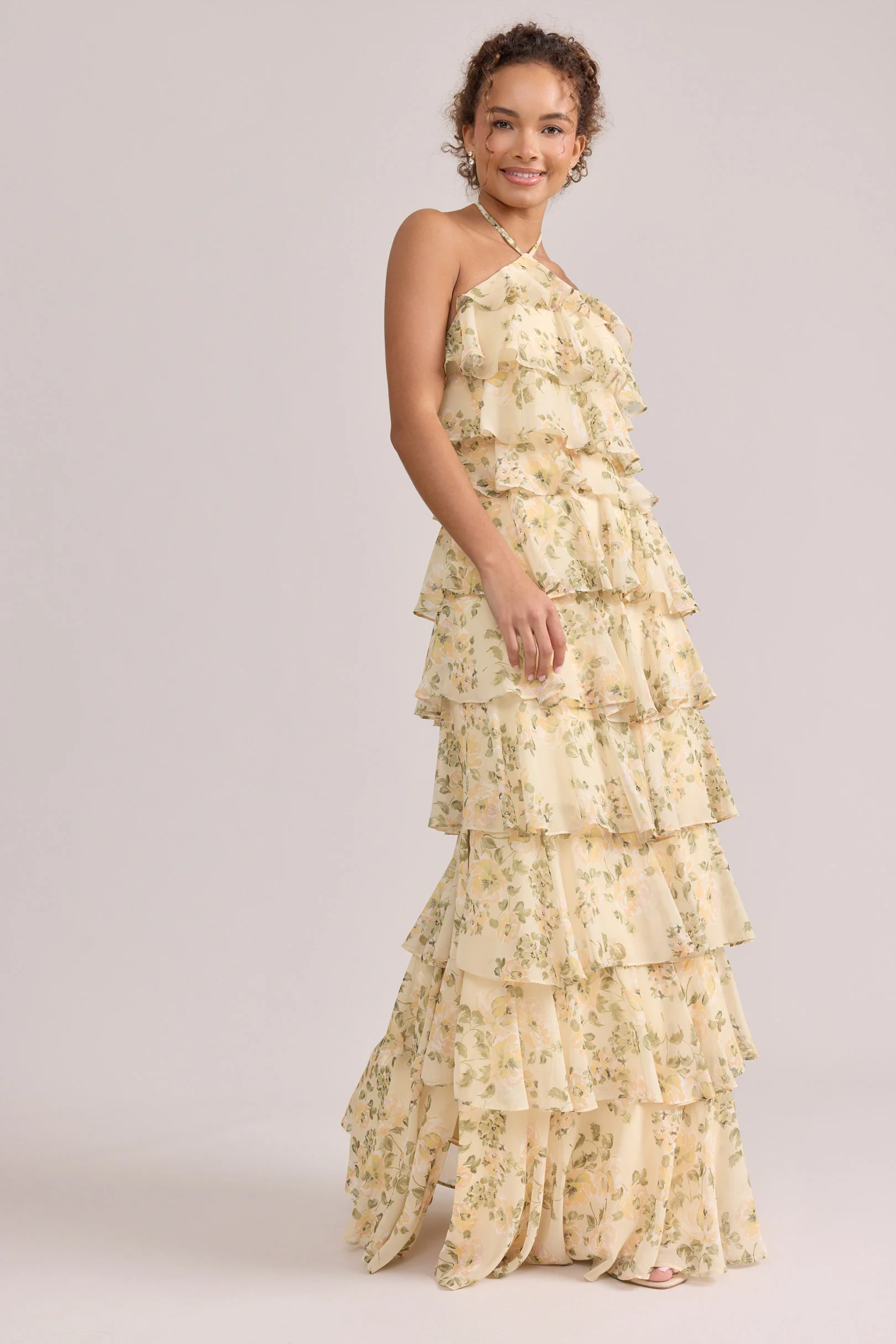 Carrie Chiffon Floral Print Dress | Made To Order - Image 31