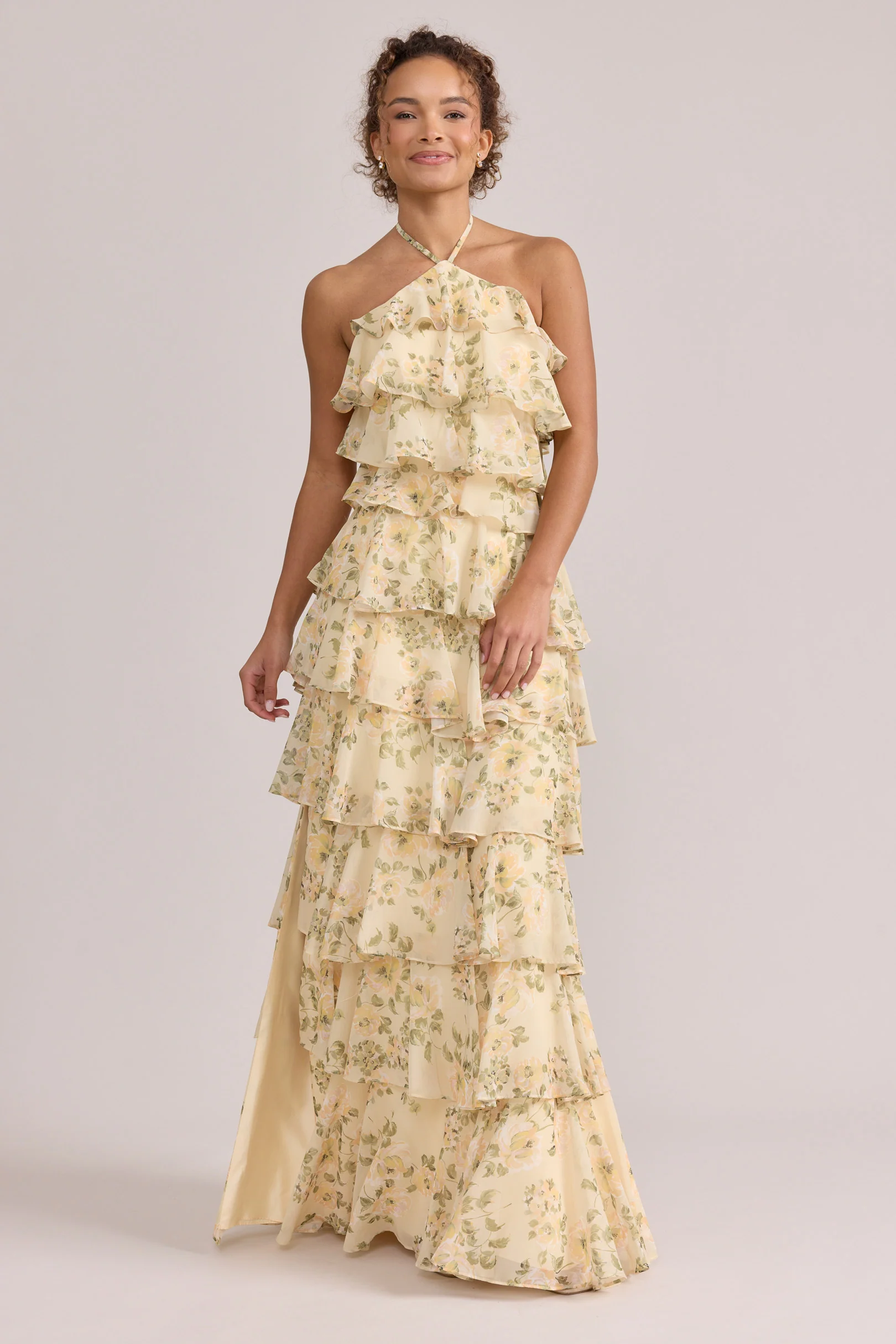 Carrie Chiffon Floral Print Dress | Made To Order - Image 33