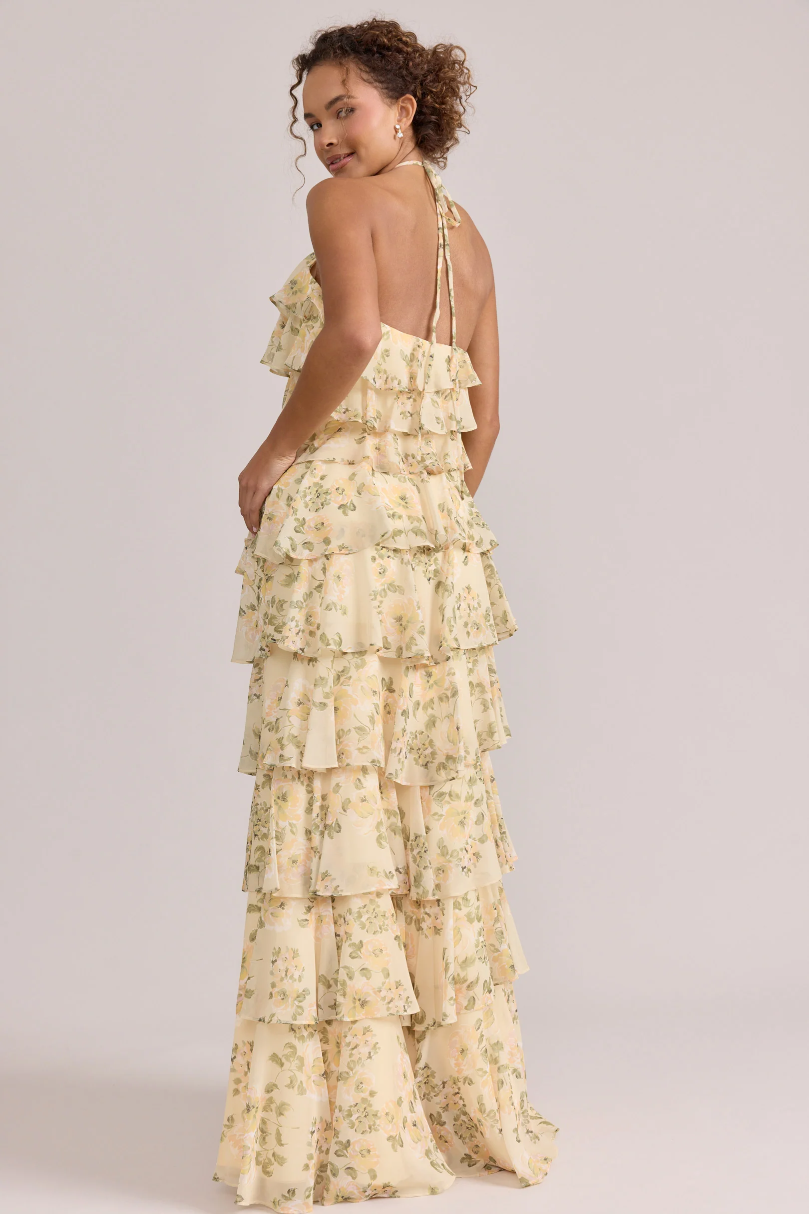 Carrie Chiffon Floral Print Dress | Made To Order - Image 34