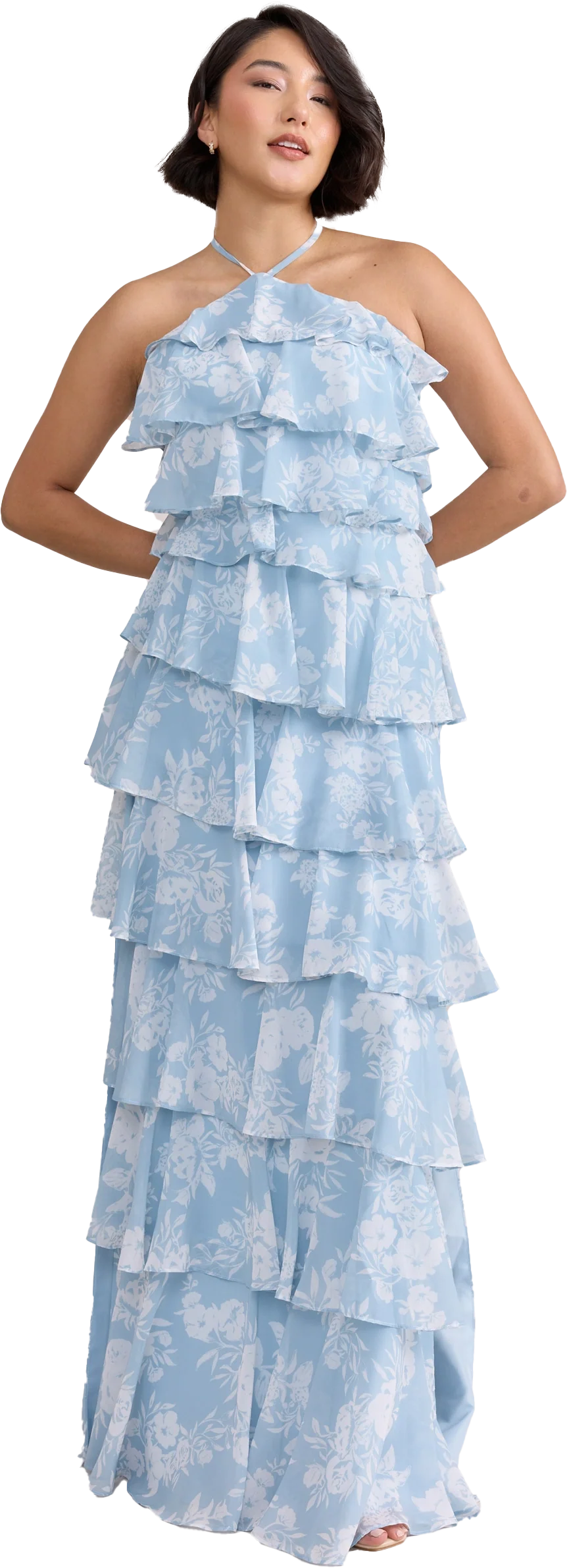 Carrie Chiffon Floral Print Dress | Made To Order - Image 35