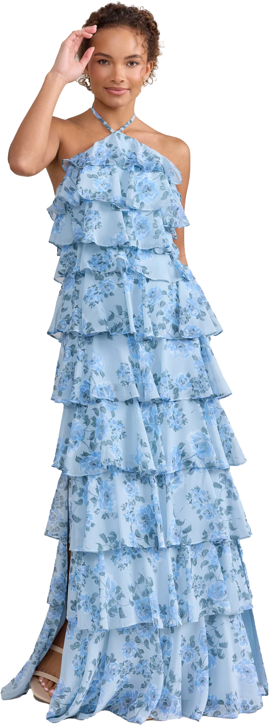 Carrie Chiffon Floral Print Dress | Made To Order - Image 37