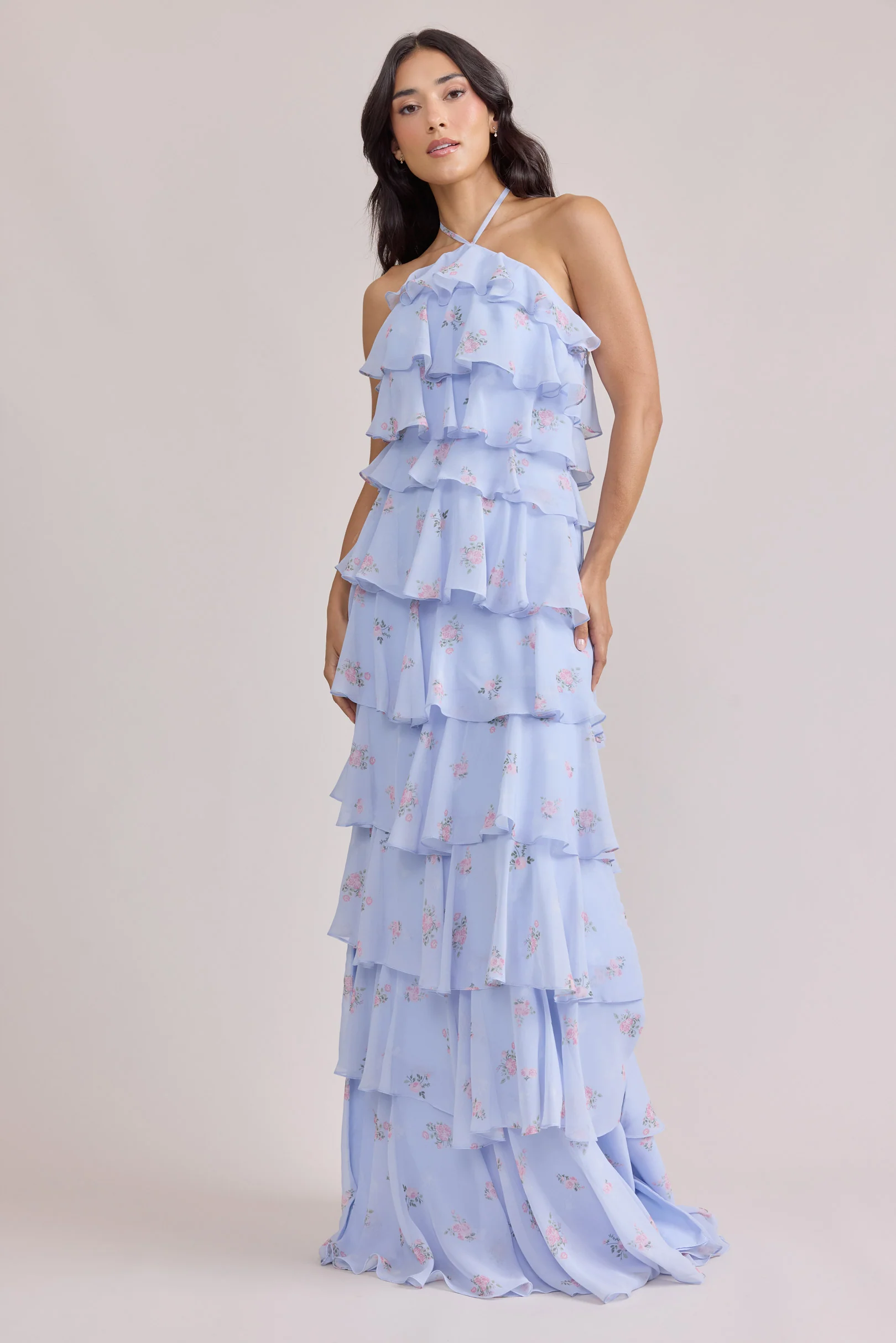 Carrie Chiffon Floral Print Dress | Made To Order - Image 4