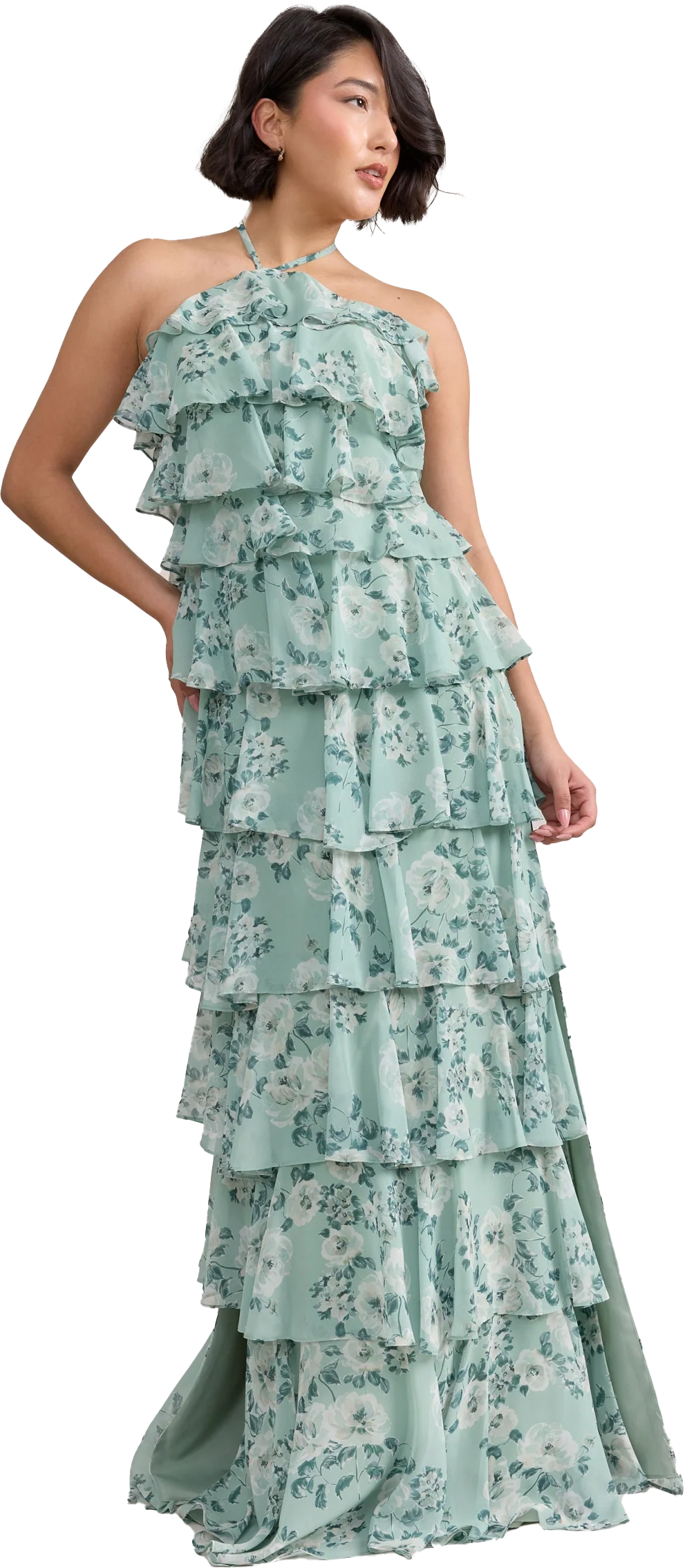 Carrie Chiffon Floral Print Dress | Made To Order - Image 40