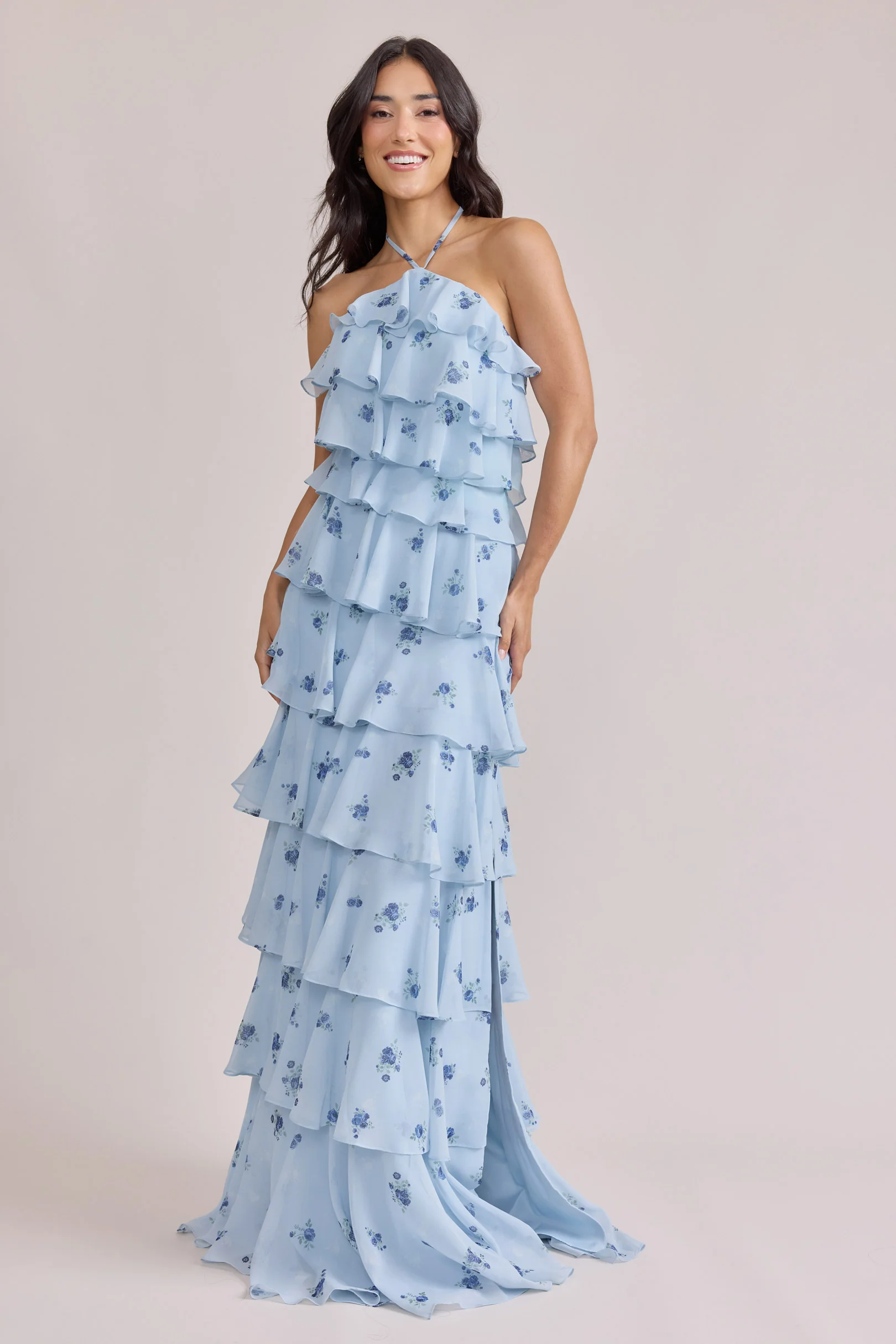 Carrie Chiffon Floral Print Dress | Made To Order - Image 9