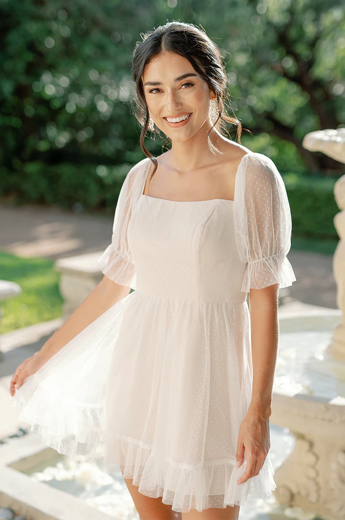 Maeve Dot Tulle Mini Dress | Ready To Ship - Image 4