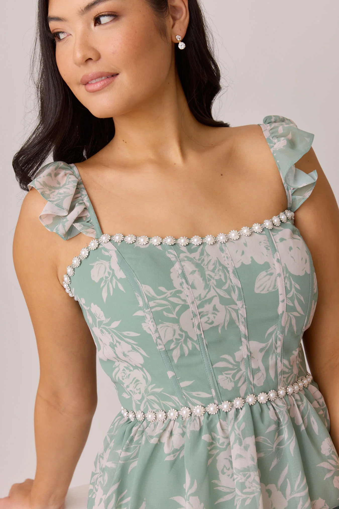 Poppy Luxe Chiffon Floral Print Dress | Made To Order - Image 11