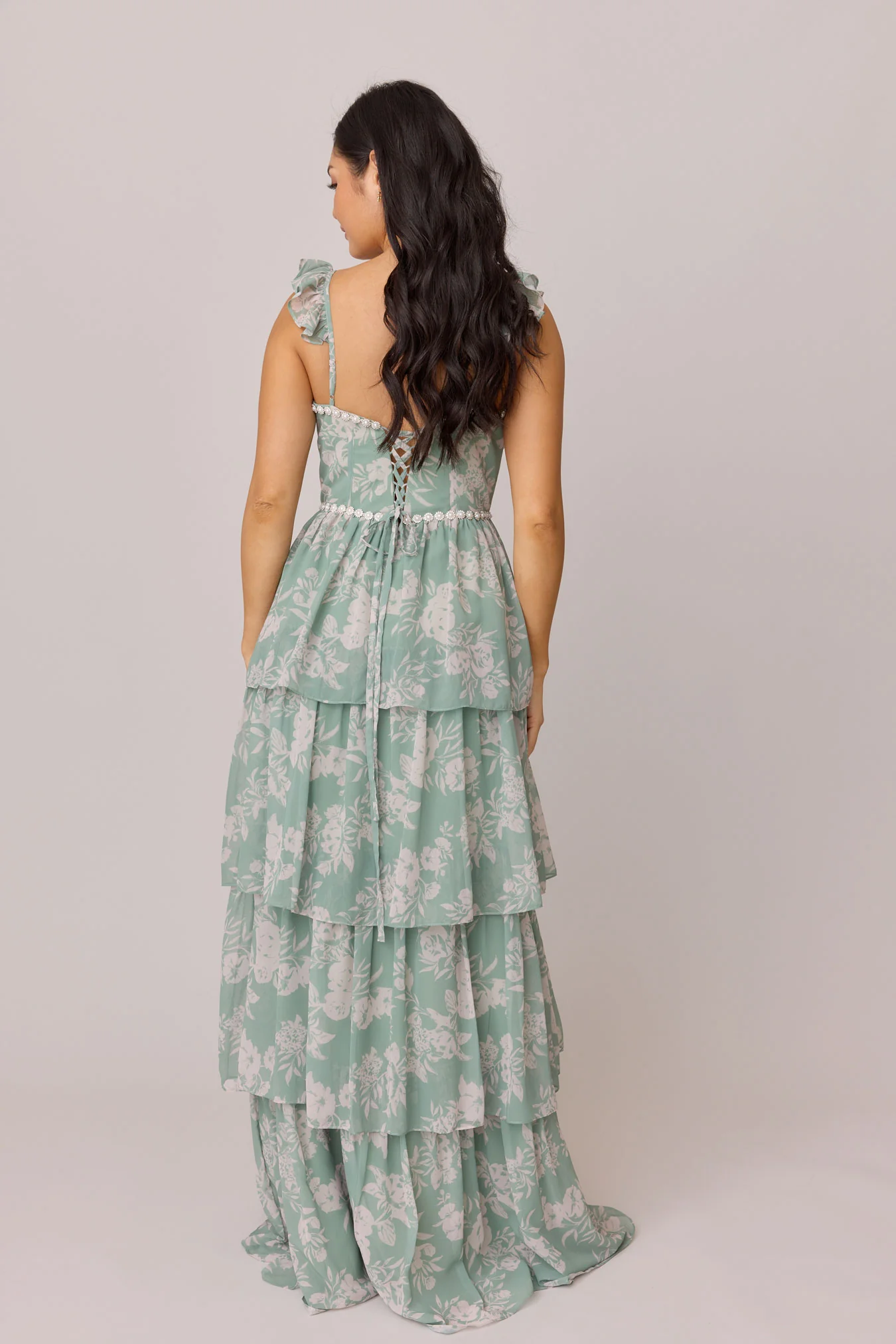 Poppy Luxe Chiffon Floral Print Dress | Made To Order - Image 13