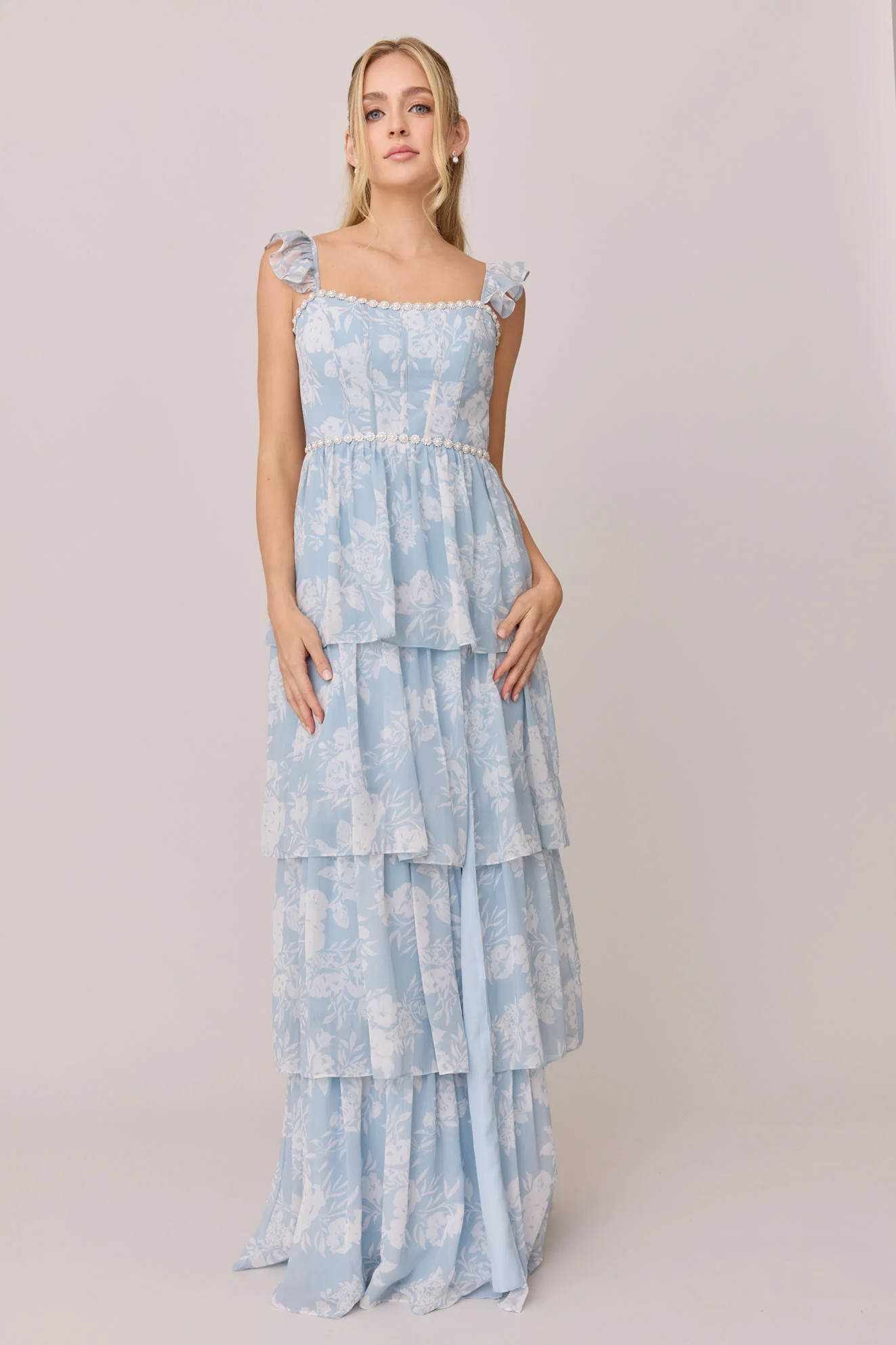 Poppy Luxe Chiffon Floral Print Dress | Made To Order - Image 15