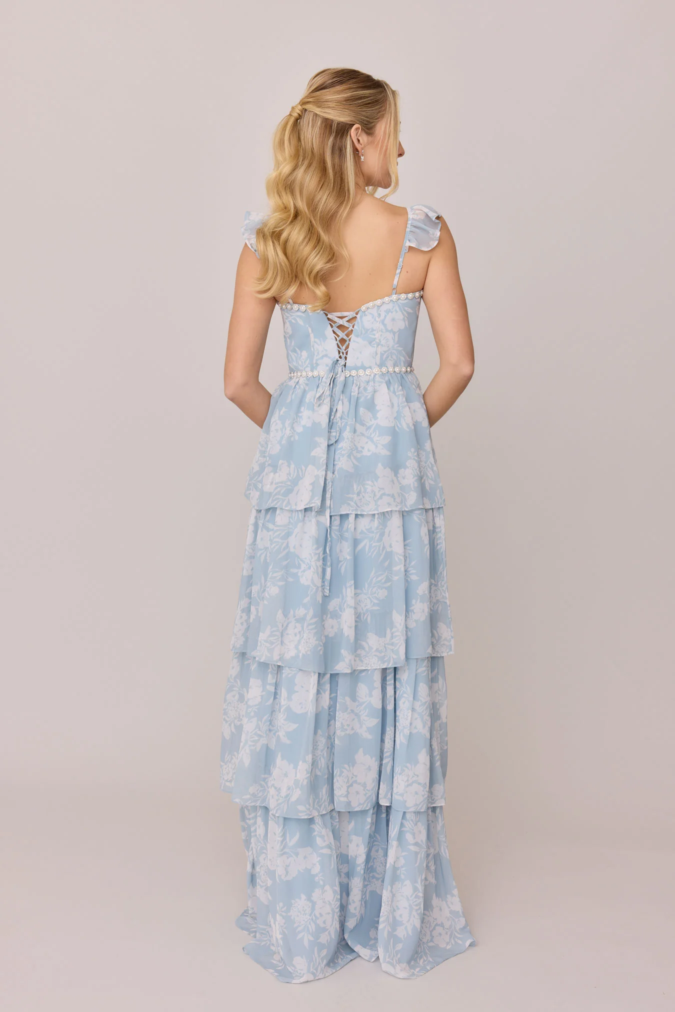 Poppy Luxe Chiffon Floral Print Dress | Made To Order - Image 19