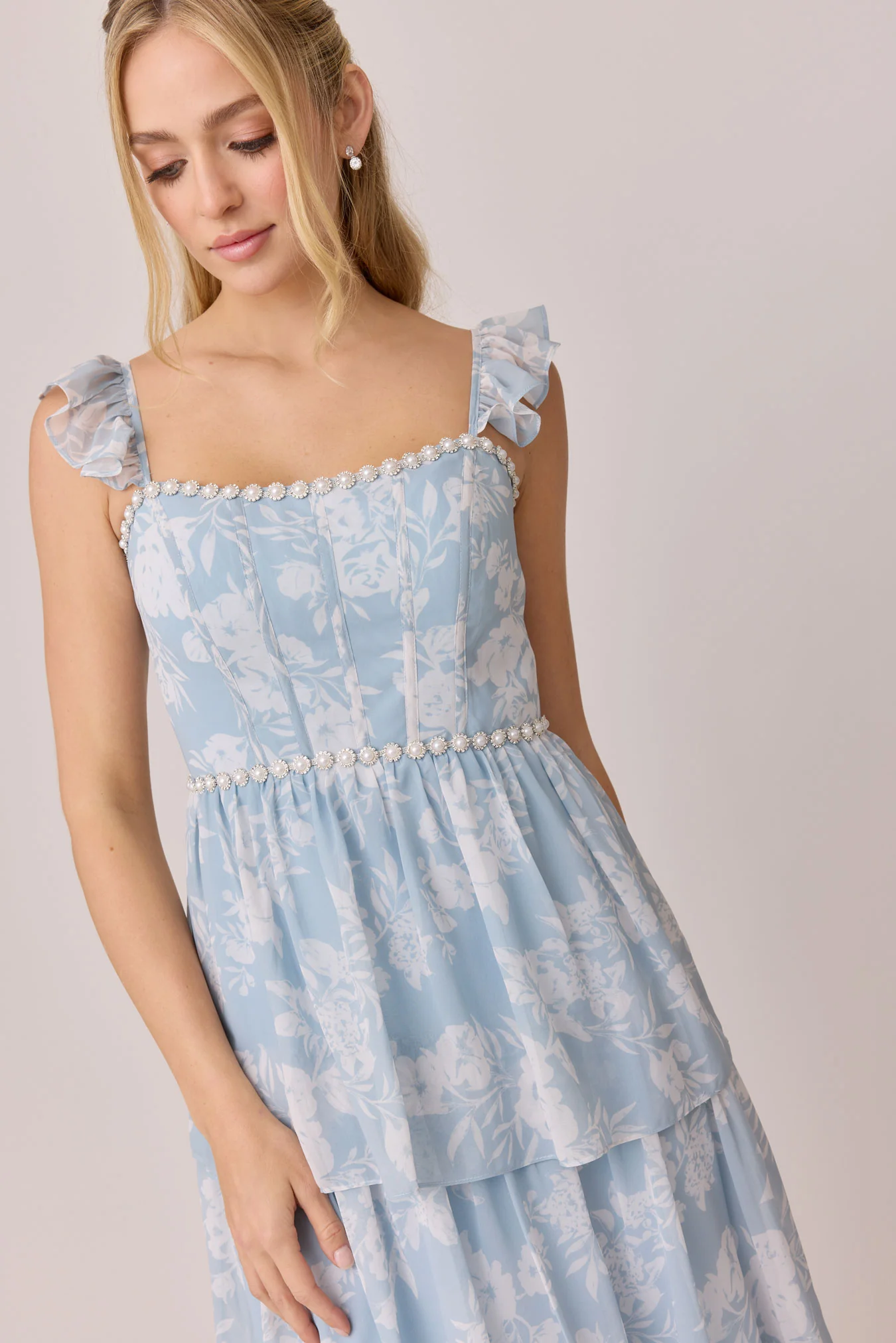Poppy Luxe Chiffon Floral Print Dress | Made To Order - Image 20