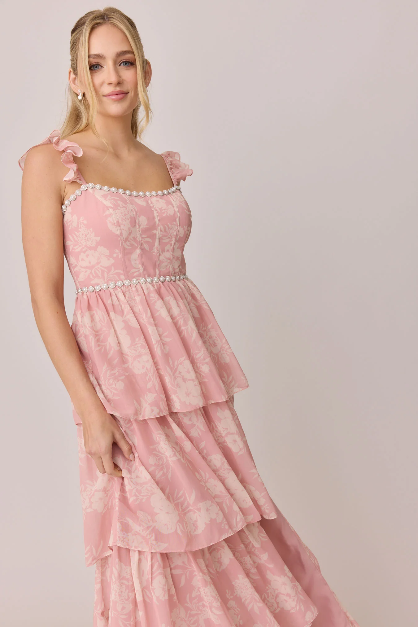 Poppy Luxe Chiffon Floral Print Dress | Made To Order - Image 25