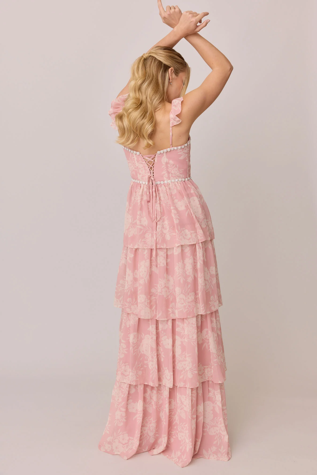 Poppy Luxe Chiffon Floral Print Dress | Made To Order - Image 26