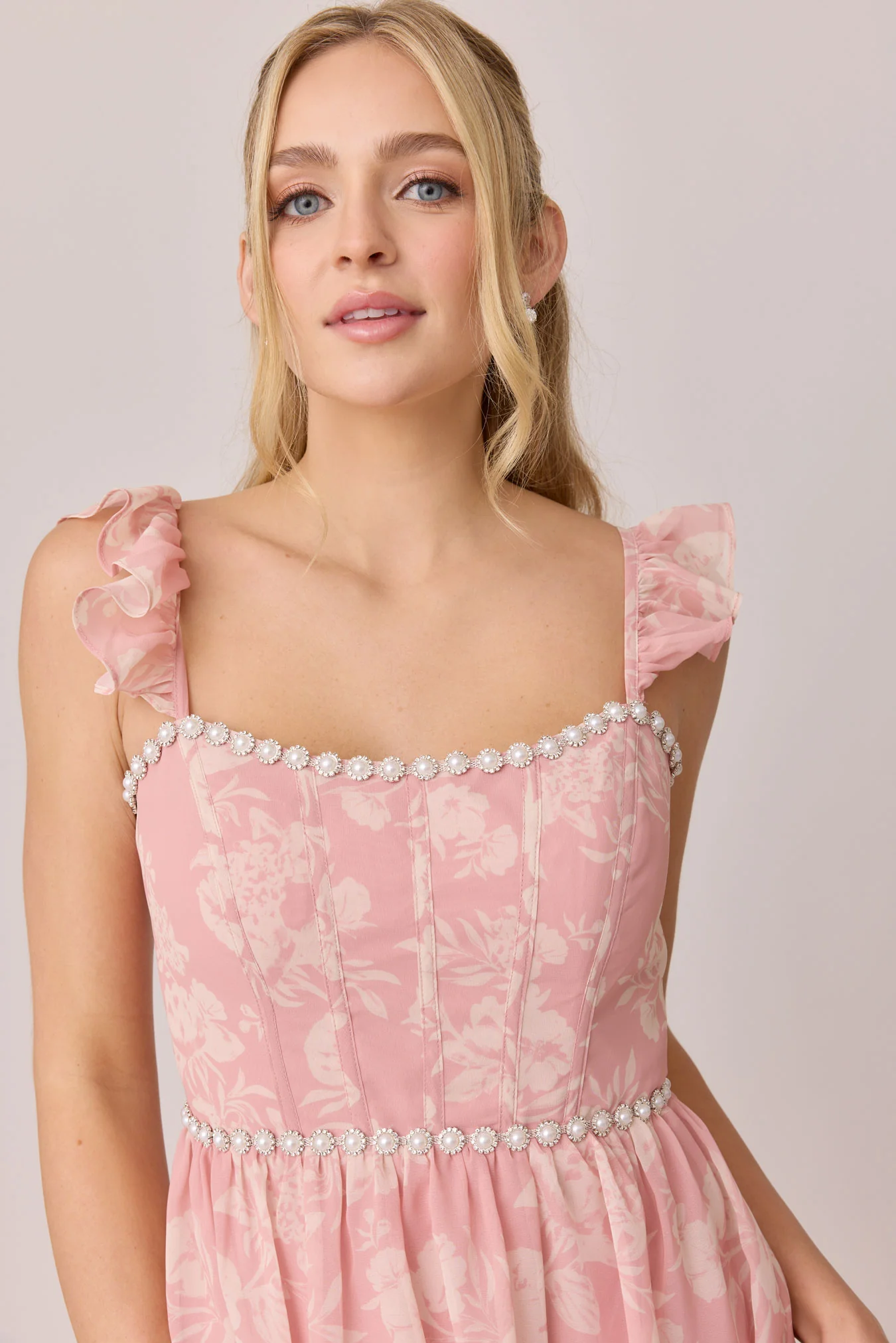 Poppy Luxe Chiffon Floral Print Dress | Made To Order - Image 27