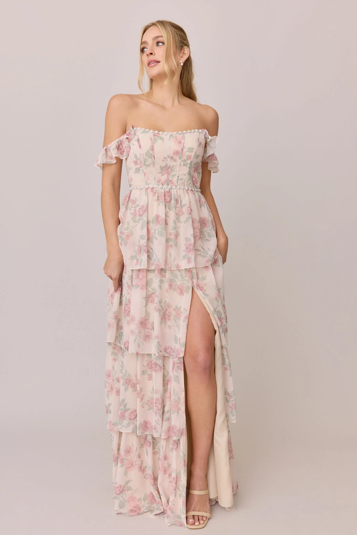 Poppy Luxe Chiffon Floral Print Dress | Made To Order - Image 29
