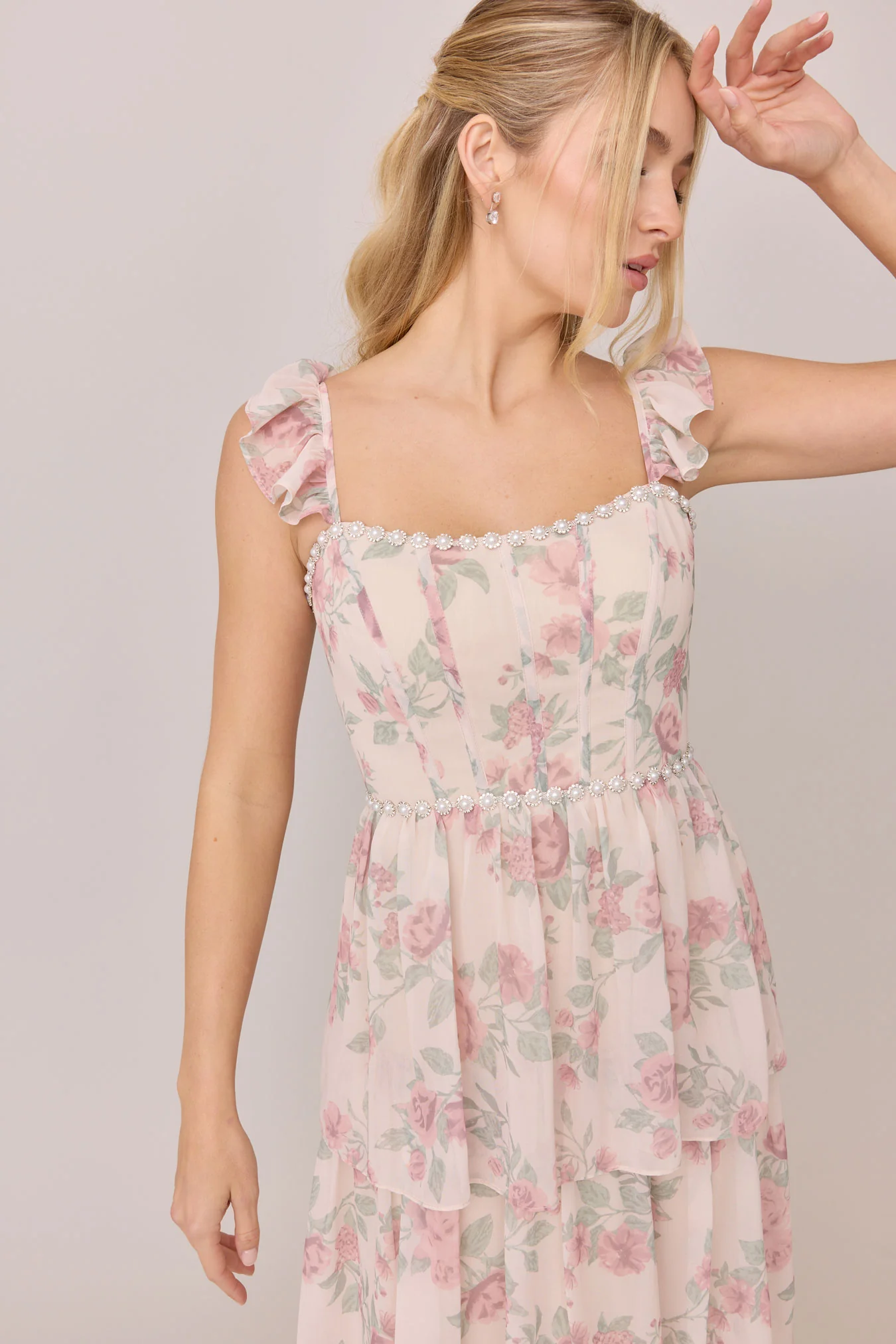 Poppy Luxe Chiffon Floral Print Dress | Made To Order - Image 30