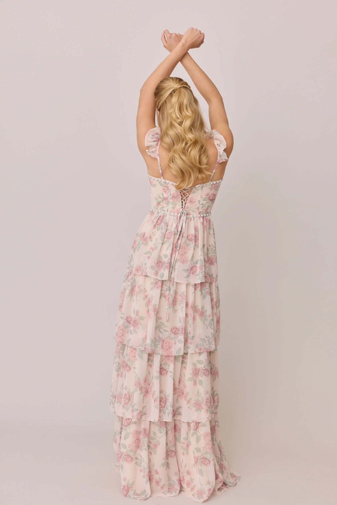 Poppy Luxe Chiffon Floral Print Dress | Made To Order - Image 31