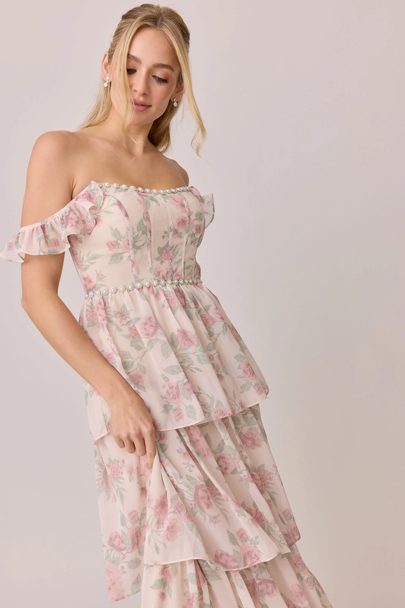 Poppy Luxe Chiffon Floral Print Dress | Made To Order - Image 32