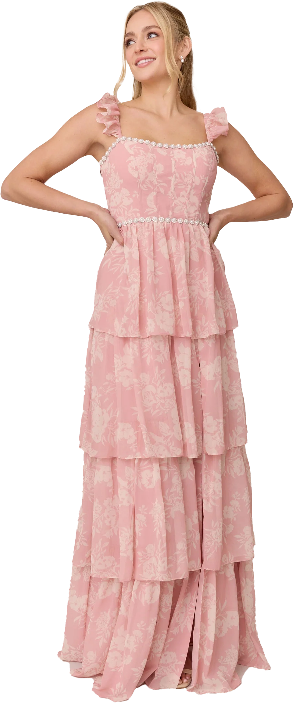 Poppy Luxe Chiffon Floral Print Dress | Made To Order - Image 33