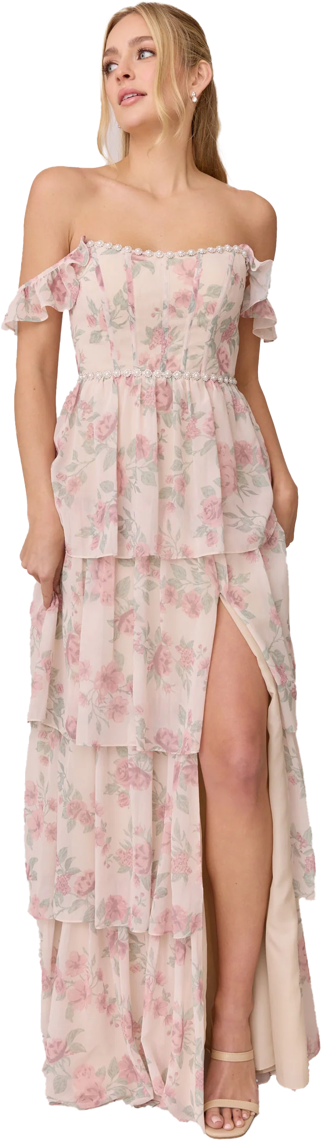 Poppy Luxe Chiffon Floral Print Dress | Made To Order - Image 34