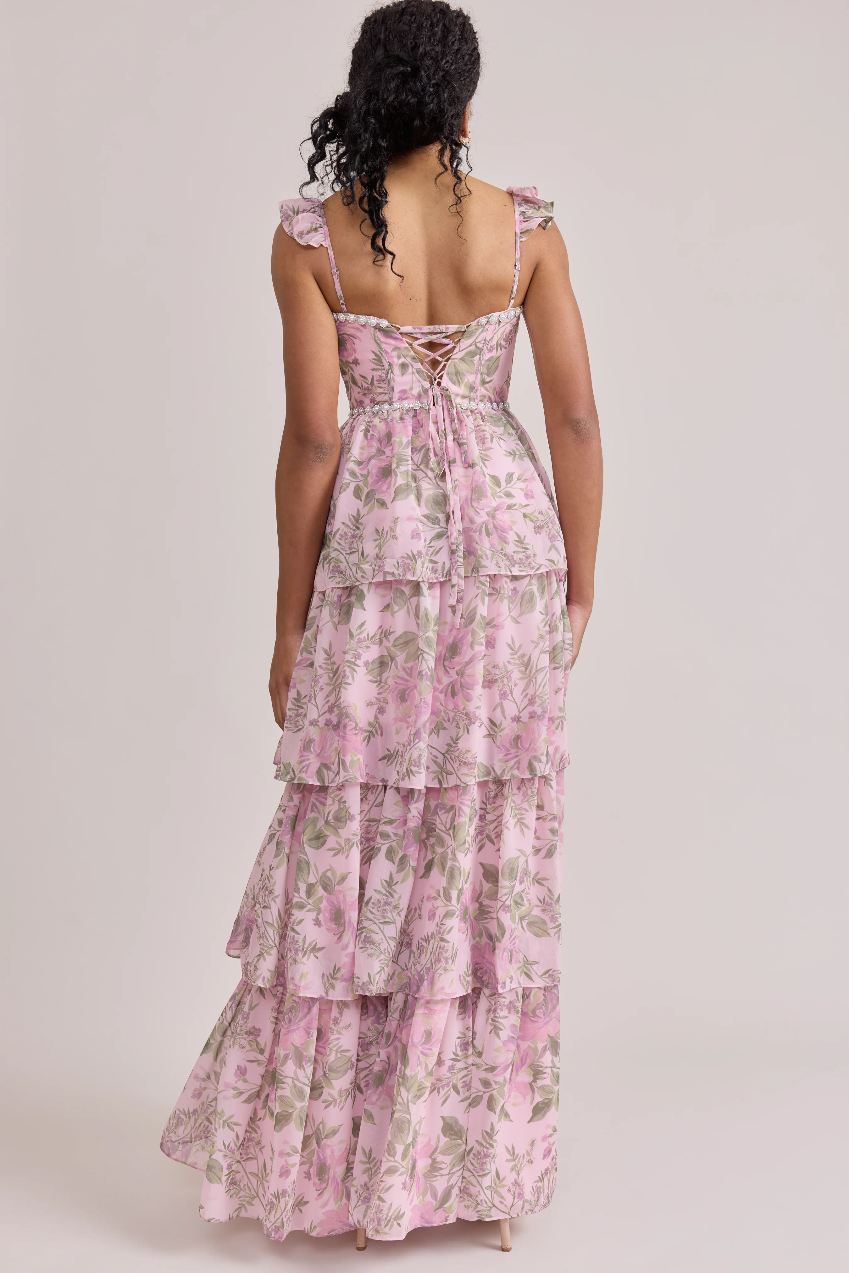 Poppy Luxe Chiffon Floral Print Dress | Made To Order - Image 40