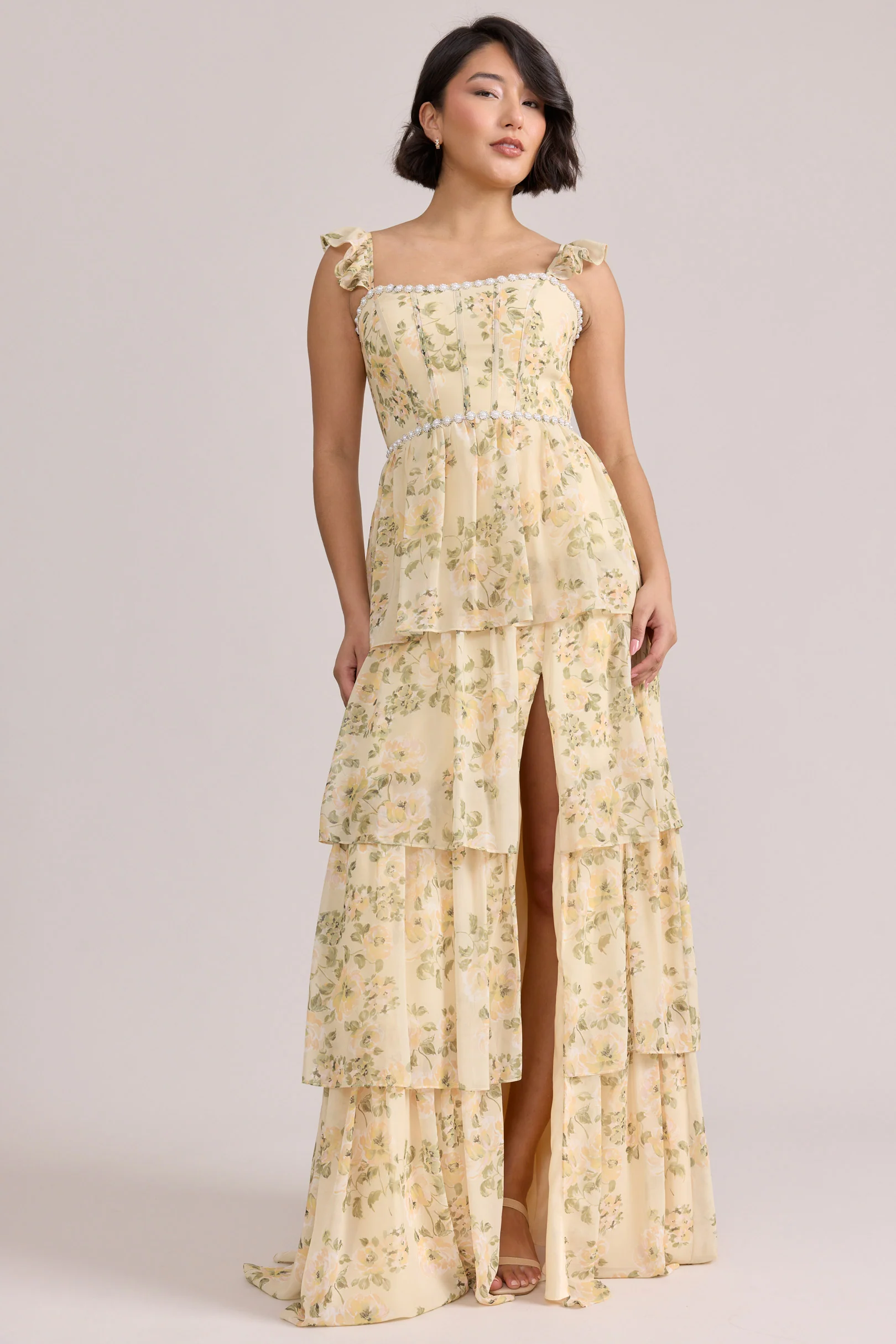 Poppy Luxe Chiffon Floral Print Dress | Made To Order - Image 43