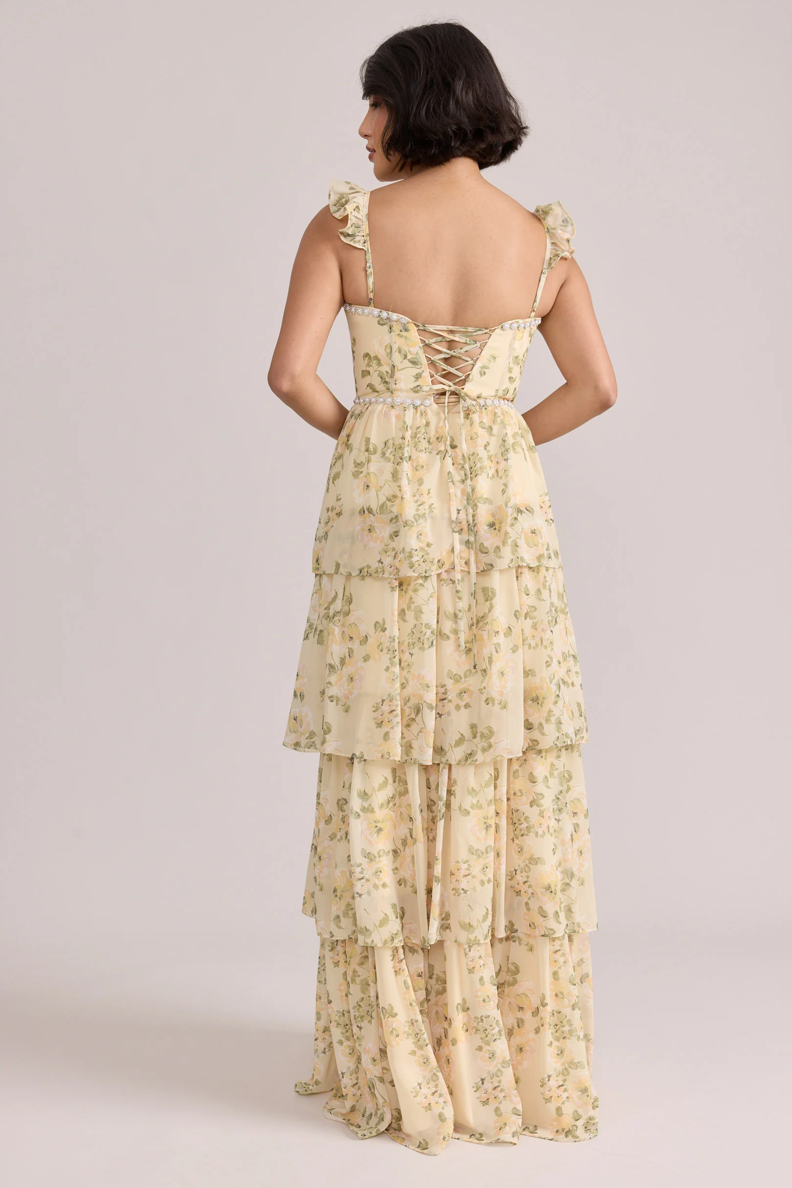 Poppy Luxe Chiffon Floral Print Dress | Made To Order - Image 48
