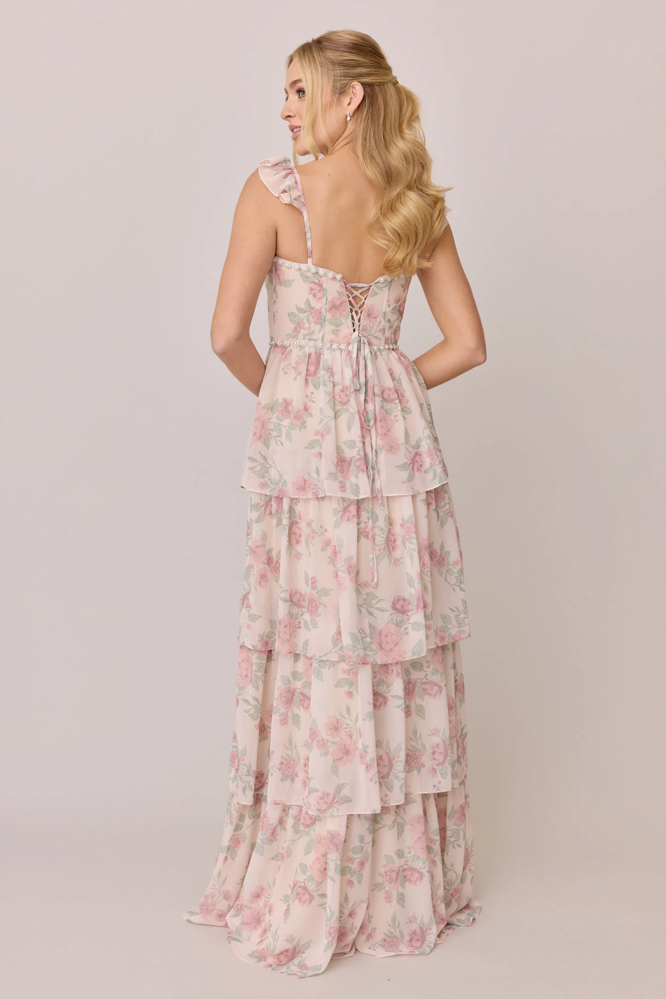 Poppy Luxe Chiffon Floral Print Dress | Made To Order - Image 7