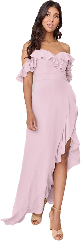 Scarlet Chiffon Dress | Made To Order - Image 100