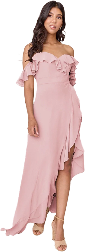 Scarlet Chiffon Dress | Made To Order - Image 103