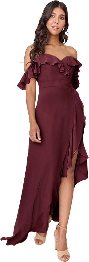 Scarlet Chiffon Dress | Made To Order - Image 104