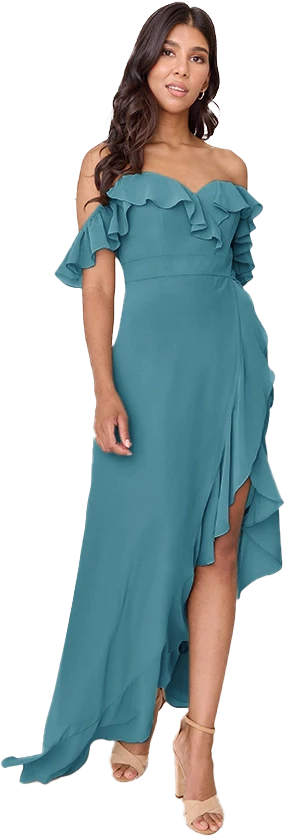 Scarlet Chiffon Dress | Made To Order - Image 109