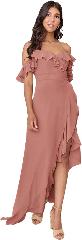 Scarlet Chiffon Dress | Made To Order - Image 110