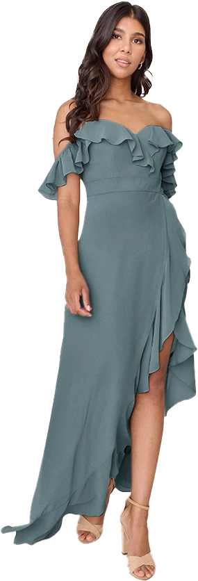 Scarlet Chiffon Dress | Made To Order - Image 113