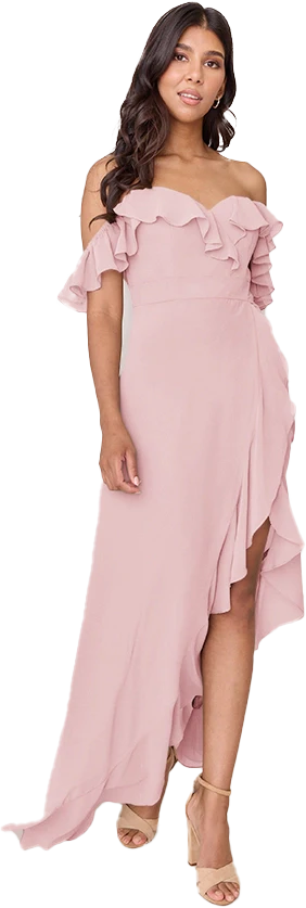 Scarlet Chiffon Dress | Made To Order - Image 114