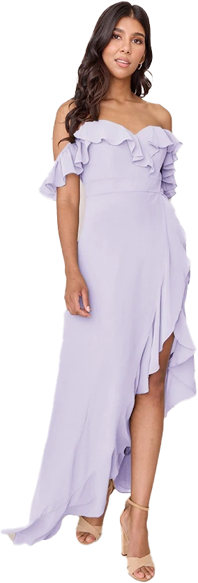 Scarlet Chiffon Dress | Made To Order - Image 119