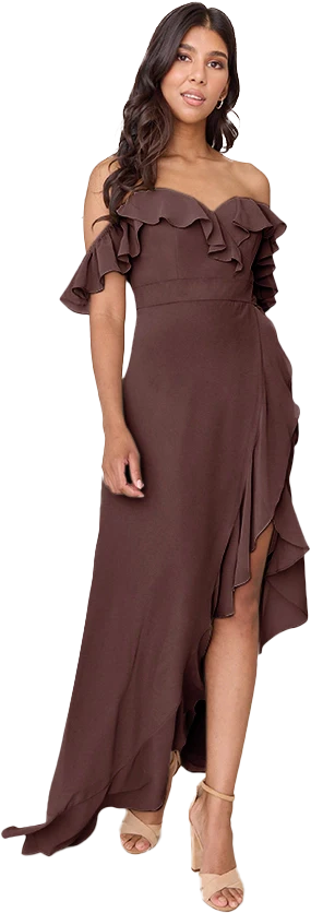 Scarlet Chiffon Dress | Made To Order - Image 120