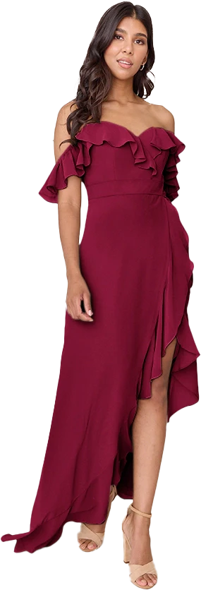 Scarlet Chiffon Dress | Made To Order - Image 121