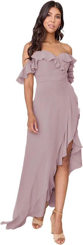 Scarlet Chiffon Dress | Made To Order - Image 122